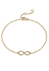 remarkable small solid gold cute infinity sign gold bracelets